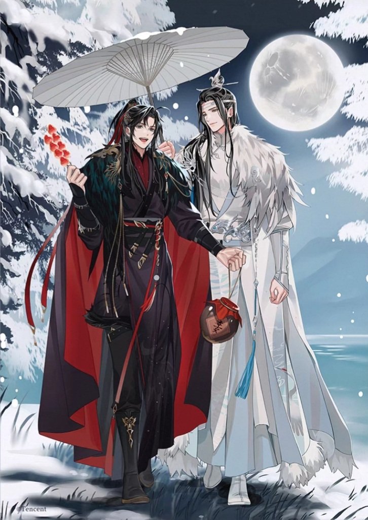OFFICIAL ILLUSTRATION FROM QCGZS x MDZS!! ❤💙