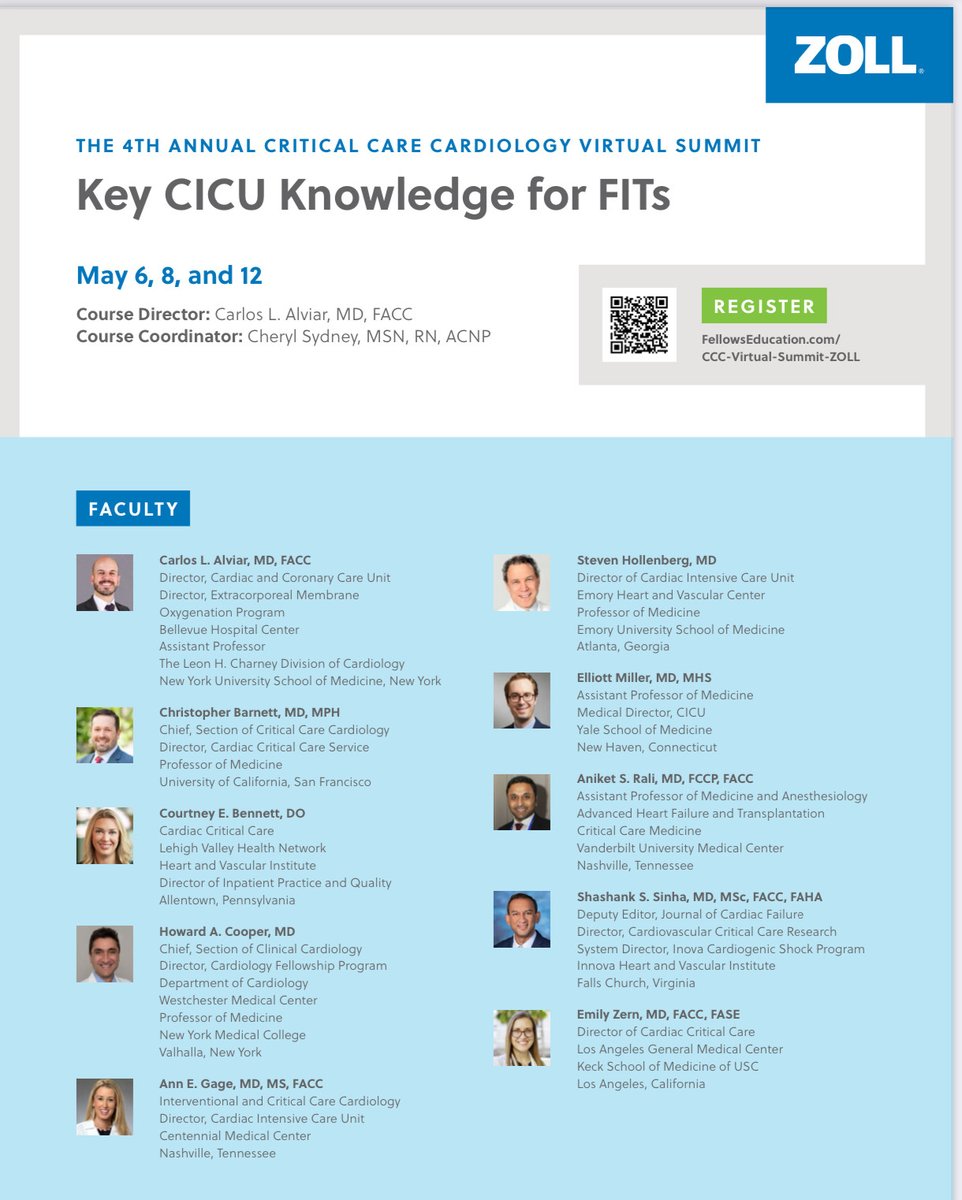 Society Of Critical Care Cardiology (@societyofccc) on Twitter photo 🫀YOU DON'T WANT TO MISS - TONIGHT 6:30PM ET
4th Annual <a href="/MedicalZoll/">ZOLL_Medical</a> CCC Virtual Summit with the latest CICU topics & esteemed faculty!
Register NOW 👉 bit.ly/4d11ZOP
Programming continues on May 6, 8, & 12
<a href="/CCCEnthusiasts/">CCC Enthusiasts</a>
<a href="/AnnGageMD/">Ann Gage</a>
<a href="/ElliottMillerMD/">Elliott Miller</a>
<a href="/JasonKatzMD/">Jason N. Katz</a> 🫀YOU DON'T WANT TO MISS - TONIGHT 6:30PM ET
4th Annual <a href="/MedicalZoll/">ZOLL_Medical</a> CCC Virtual Summit with the latest CICU topics & esteemed faculty!
Register NOW 👉 bit.ly/4d11ZOP
Programming continues on May 6, 8, & 12
<a href="/CCCEnthusiasts/">CCC Enthusiasts</a>
<a href="/AnnGageMD/">Ann Gage</a>
<a href="/ElliottMillerMD/">Elliott Miller</a>
<a href="/JasonKatzMD/">Jason N. Katz</a>