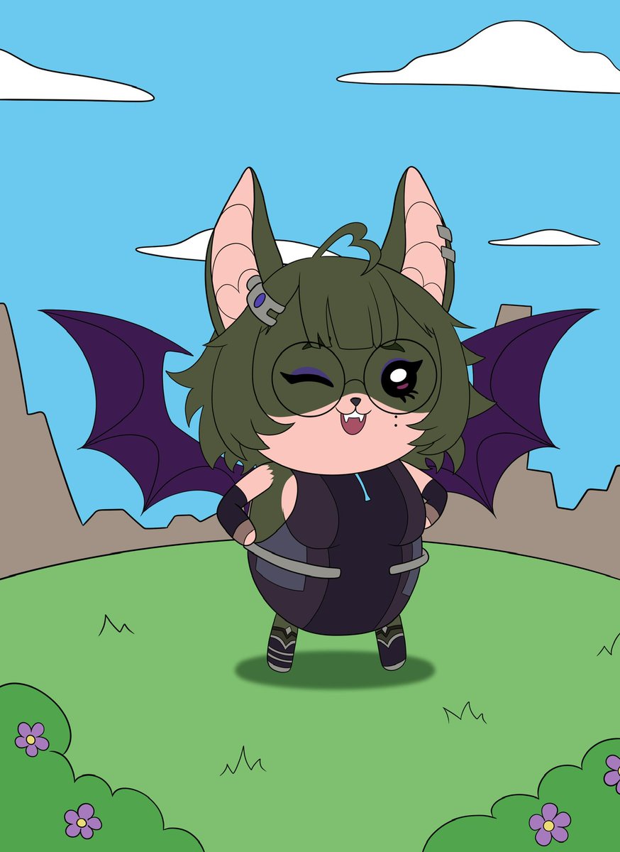 Cute little chiikawa Juri commission for <a href="/moonmento/">🦇 mooni</a> ! Thank you for letting me draw her like this! 🦇💜