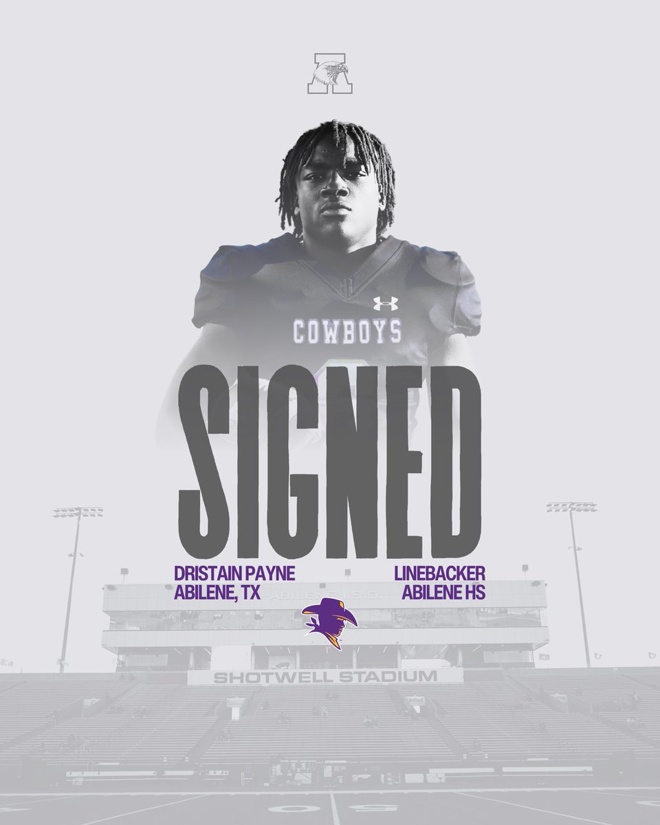 Abilene Eagle Football (@abileneeaglefb) on Twitter photo 𝒮𝒾𝑔𝓃𝑒𝒹.✍️
Congratulations to Dristain Payne as he is heading to <a href="/HSUCowboys/">Hardin-Simmons Cowboy Football</a> 👏
#TEW | #Warbirds 𝒮𝒾𝑔𝓃𝑒𝒹.✍️
Congratulations to Dristain Payne as he is heading to <a href="/HSUCowboys/">Hardin-Simmons Cowboy Football</a> 👏
#TEW | #Warbirds