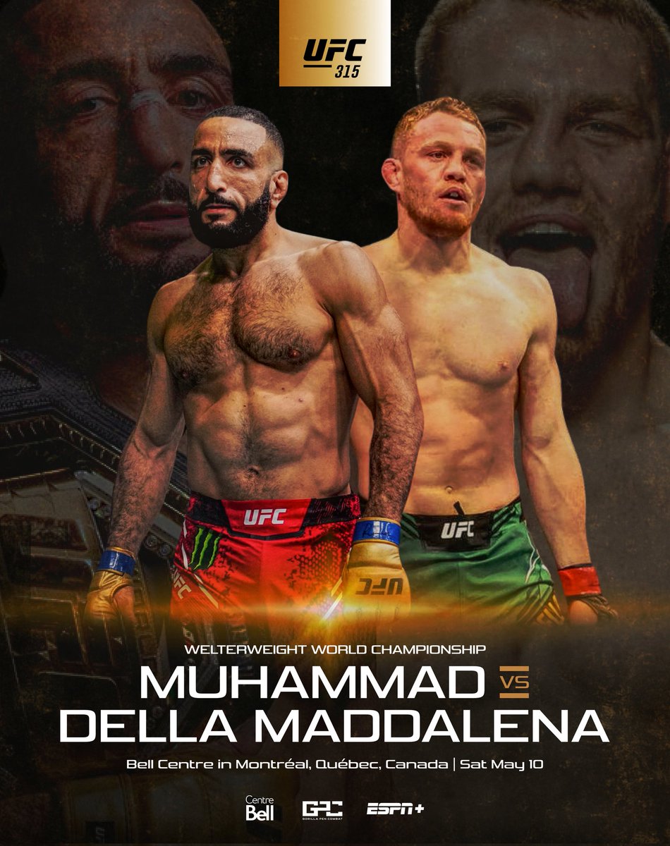 FIGHT WEEK UP NORT'! 🇨🇦

<a href="/bullyb170/">Belal Muhammad</a> 🆚 JDM for the Welterweight World Title 🏆🏆 #UFC315 #Canada