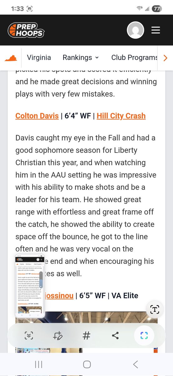Matthew Klein (@lcacoachklein) on Twitter photo 🏀 Appreciate the 🗣 from <a href="/jwherron10/">Jack Herron</a> about our guy '27 <a href="/coltdaviss/">Colton Davis</a> after the <a href="/BigShotsGlobal/">BIG SH🏀TS</a> Richmond weekend w/ <a href="/Hillcitycrash/">Hill City Crash</a>
<a href="/PrepHoopsVA/">Prep Hoops Virginia</a> <a href="/LCA_BoysBB/">Liberty Christian Academy Boys Basketball</a> 🏀 Appreciate the 🗣 from <a href="/jwherron10/">Jack Herron</a> about our guy '27 <a href="/coltdaviss/">Colton Davis</a> after the <a href="/BigShotsGlobal/">BIG SH🏀TS</a> Richmond weekend w/ <a href="/Hillcitycrash/">Hill City Crash</a>
<a href="/PrepHoopsVA/">Prep Hoops Virginia</a> <a href="/LCA_BoysBB/">Liberty Christian Academy Boys Basketball</a>