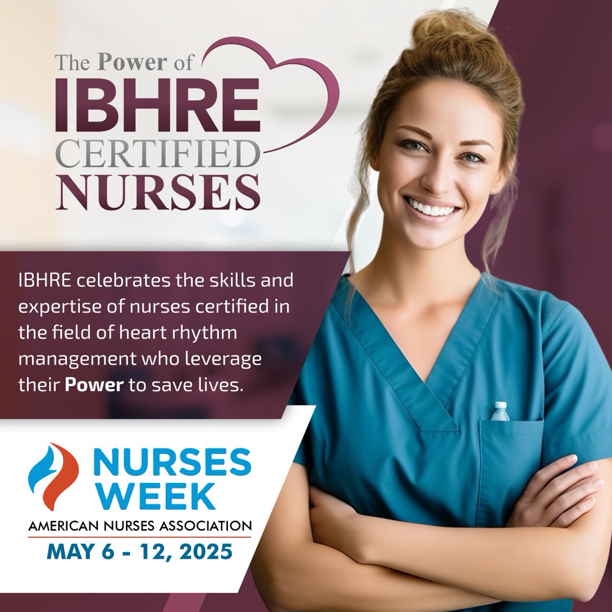 Happy Nurses Week to IBHRE-Certified Nurses around the Globe!
<a href="/HRSonline/">Heart Rhythm Society</a> <a href="/AACNursing/">AACN</a> <a href="/AACNme/">American Association of Critical-Care Nurses</a> <a href="/LAHRSonline1/">LAHRS</a> #electrophysiology #NursesWeek2025 #ThePowerOfNurses #Cardiology