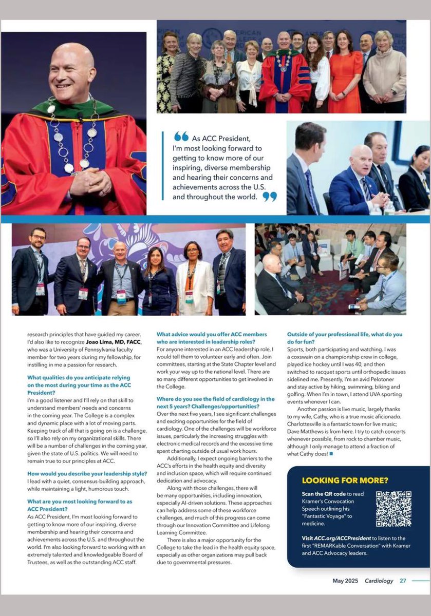 Eliany Mejia (@mejiaeliany) on Twitter photo Congrats to our new president of the <a href="/ACCinTouch/">American College of Cardiology</a> Dr. @ckramerski An inspiring leader & passionate advocate for heart health. Excited to see all the incredible things you’ll accomplish in this new role.And particularly thanks for the support for #LATAM #UVAproud #GoHoos 👏 <a href="/UVA/">UVA</a> Congrats to our new president of the <a href="/ACCinTouch/">American College of Cardiology</a> Dr. @ckramerski An inspiring leader & passionate advocate for heart health. Excited to see all the incredible things you’ll accomplish in this new role.And particularly thanks for the support for #LATAM #UVAproud #GoHoos 👏 <a href="/UVA/">UVA</a>