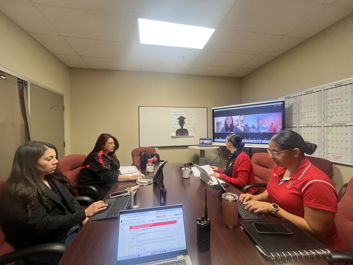 NTN Leadership meeting with Dr. Batik. Discussing project based learning for next school year at Tornillo High School. #TISDProud