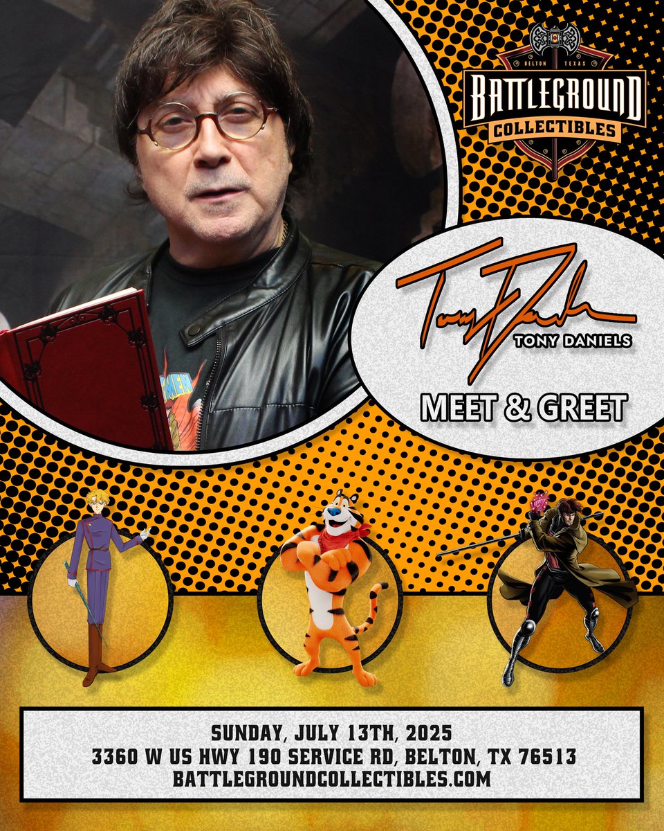 BattlegroundTex's tweet image. The one and only @TheTonyDaniels will be at Battleground for a meet & greet on Sunday, July 13th from 1-4pm! We are extremely excited to have him. Belton, Texas.. let’s show him a good time!
