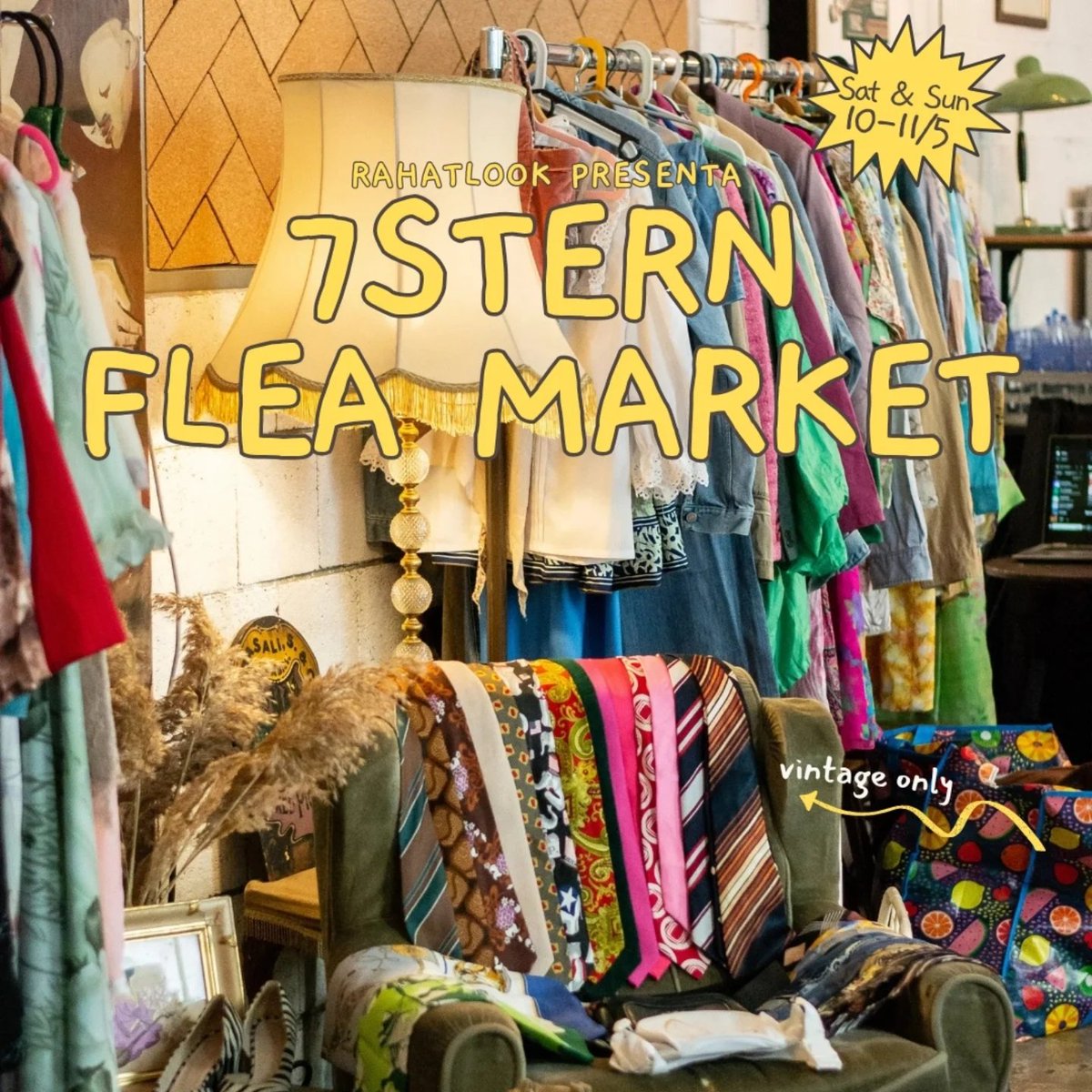 Dieses Wochenende (SA &amp; SO 12 bis 18h): 
7*Stern Flohmarkt hosted by RahatLook. 
Infos &amp; Details: fb.me/e/2BZuID1YA 
#vintage #flohmarkt #wien #vienna