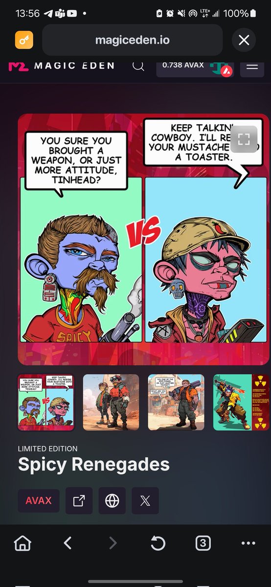 Just minted my Spicy Renegade from <a href="/spicydevstudio/">SPICY Studio 🌶️</a> on the <a href="/MagicEden/">Magic Eden 🪄</a>.

super smooth and easy to use