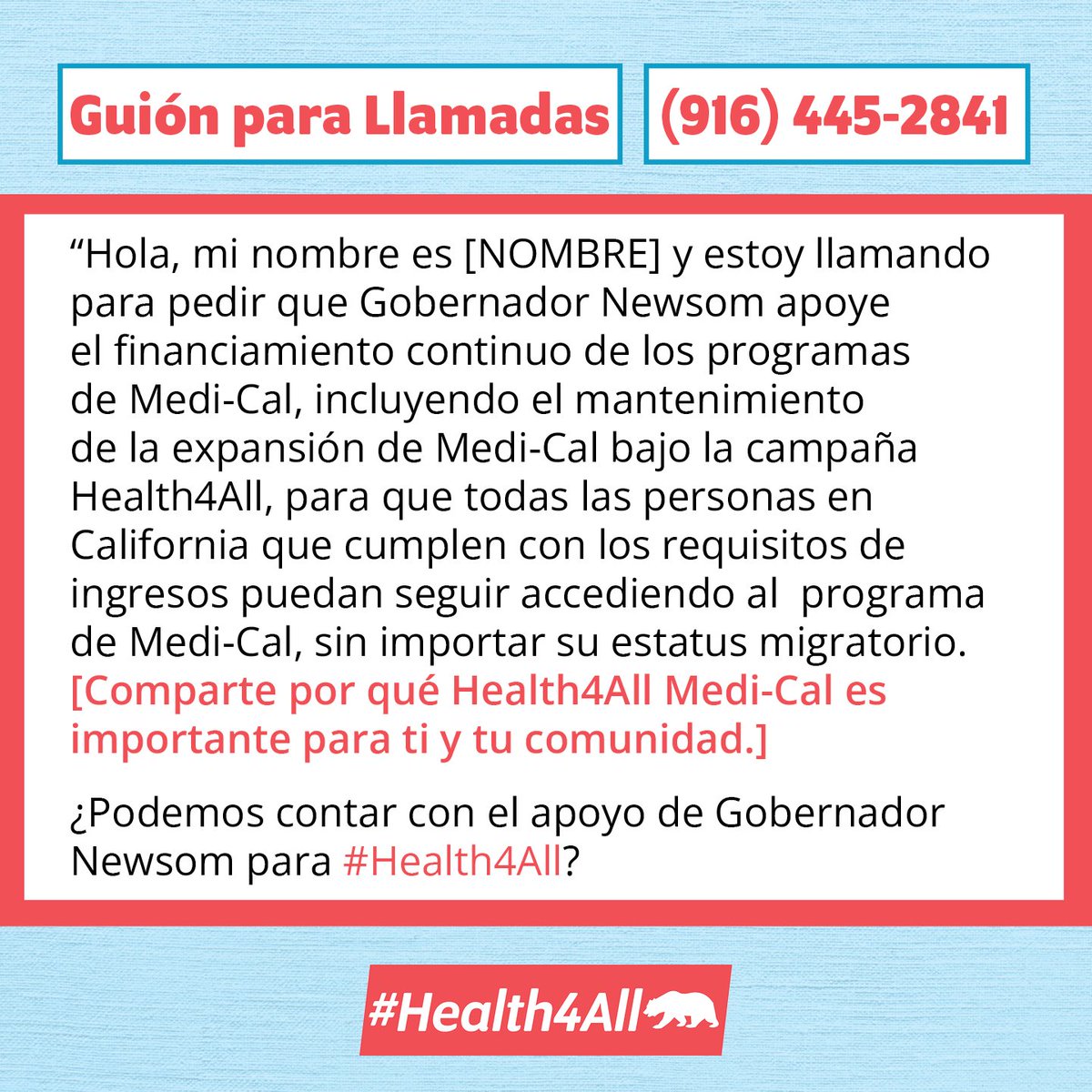 Health Access CA (@healthaccess) on Twitter photo Los recortes a Medi-Cal no afectan solo a una persona - tienen un efecto dominó en todo el estado. No le quiten el cuidado de salud a nuestras comunidades. Apoyen #Health4All! <a href="/CALimmigrant/">California Immigrant Policy Center</a> Los recortes a Medi-Cal no afectan solo a una persona - tienen un efecto dominó en todo el estado. No le quiten el cuidado de salud a nuestras comunidades. Apoyen #Health4All! <a href="/CALimmigrant/">California Immigrant Policy Center</a>
