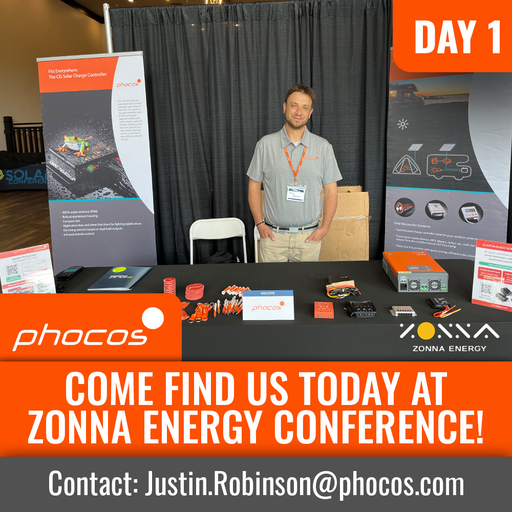 phocos's tweet image. We’re live at the Zonna Energy Solar Conference in Ohio today! Come find the us We’d love to meet—stop by or reach out to schedule a chat with Justin. 
Justin.robinson@phocos.com
#Phocos #ZonnaEnergy #SolarConference #OffGridPower #CleanEnergy
