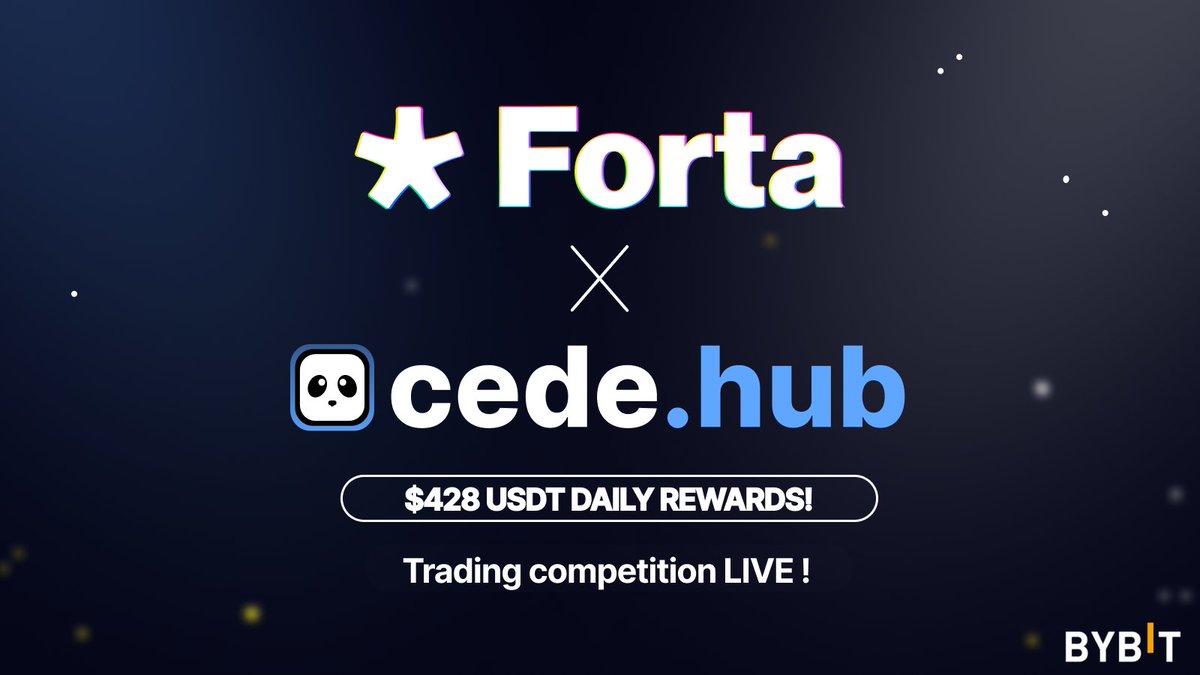 🚨 The <a href="/FortaNetwork/">Forta 🏰</a> Trading Competition is LIVE!

$428 USDT in daily rewards for the top traders 🏆

Use your <a href="/Bybit_Official/">Bybit</a> account, trade $FORT, and climb the leaderboard!

Live until May 13th

Get more details &amp; trade here 👉 app.cedehub.io/forta