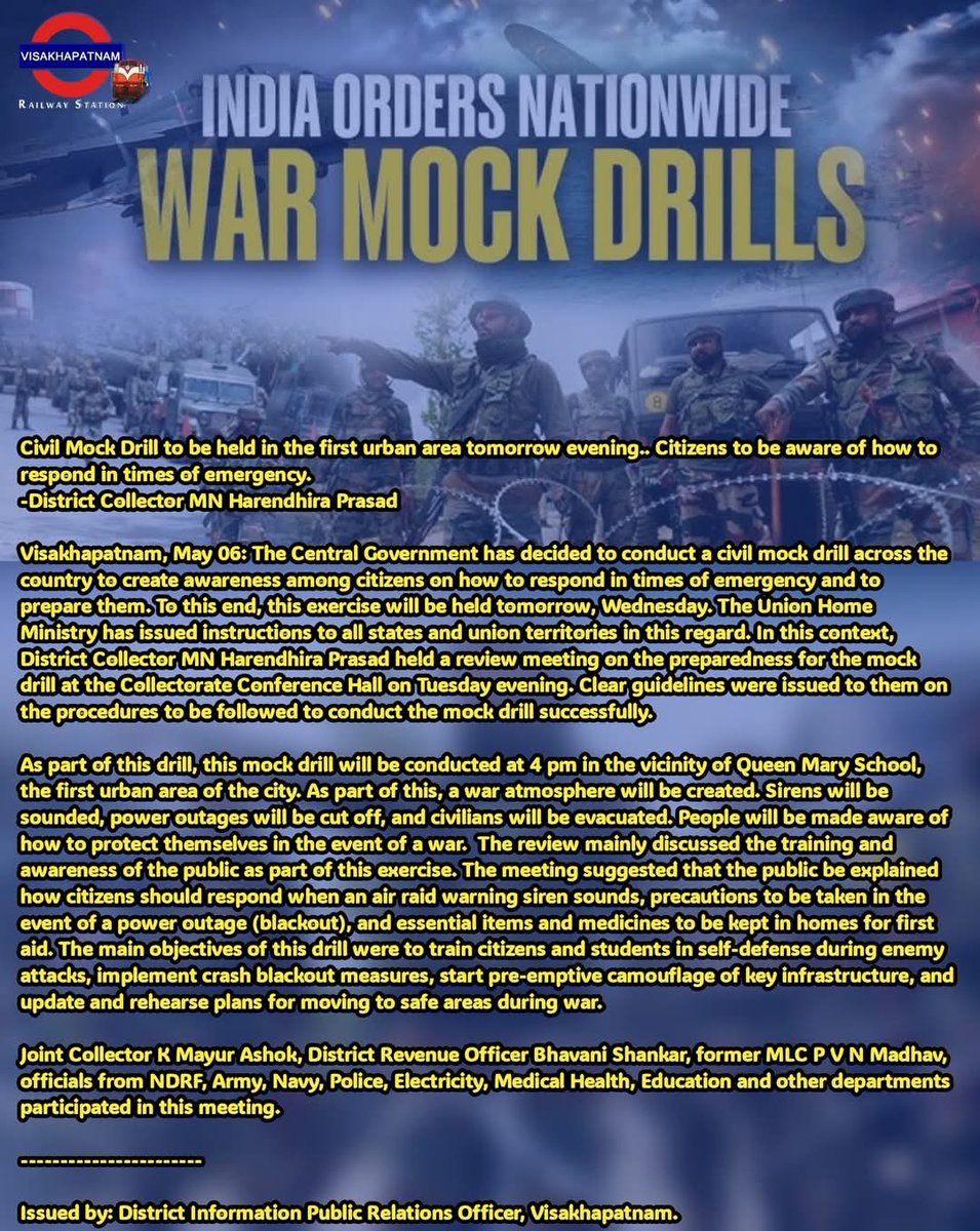 Hello Vizag Vaasiyooo 

#mockdrills