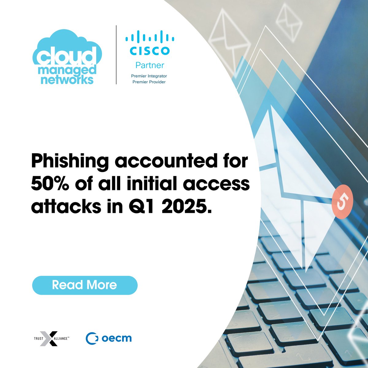 With phishing now driving half of all initial access, identity-based attacks are reshaping the threat landscape in 2025. Dive deeper into the Cisco Talos IR trends report to learn more: hubs.ly/Q03lgF_N0