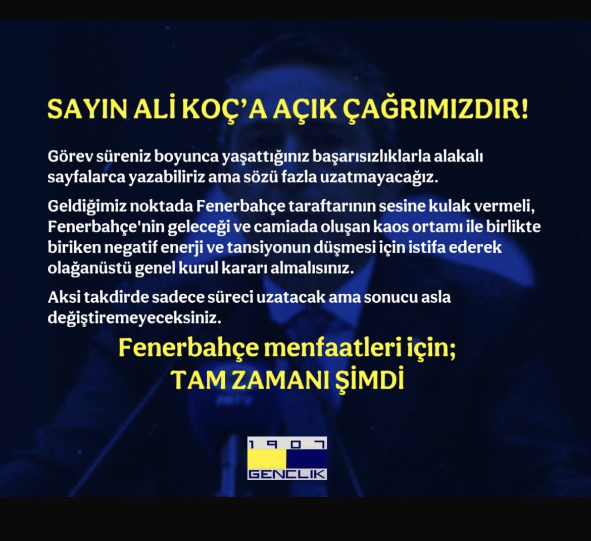 FENERBAHÇE menfaatleri için 
TAM ZAMANI ŞİMDİ !