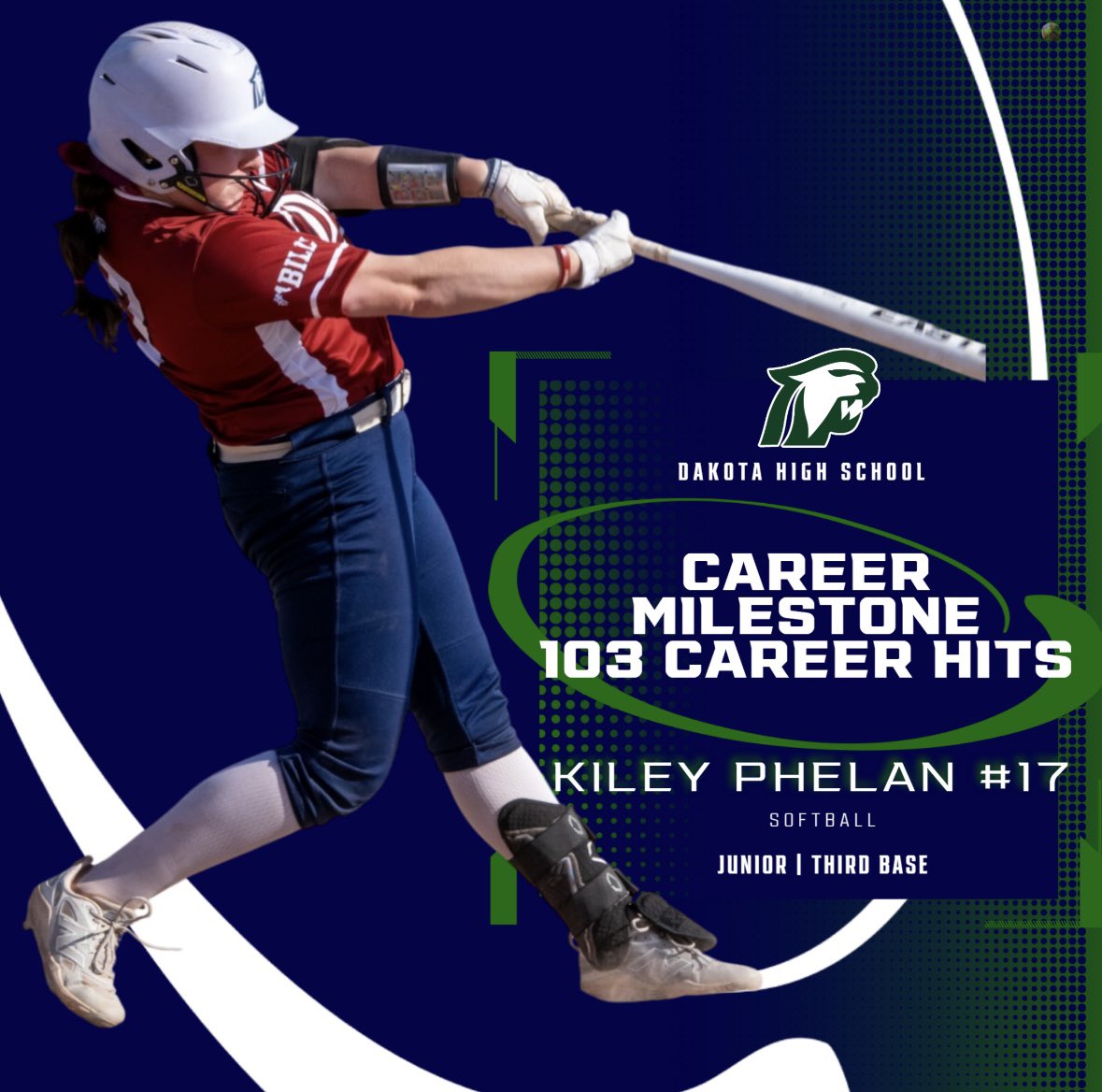 Dakota Varsity Softball (@dakotavsoftball) on Twitter photo Congratulations <a href="/kileyphelan2026/">Kiley Phelan</a>
on a career milestone!!
Kiley grabbed her 100th career hit and some after a Dakota win against Clarkston 5/5!!
#Gocougs #Cougarpride #Fireup Congratulations <a href="/kileyphelan2026/">Kiley Phelan</a>
on a career milestone!!
Kiley grabbed her 100th career hit and some after a Dakota win against Clarkston 5/5!!
#Gocougs #Cougarpride #Fireup