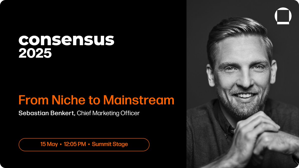 And don’t miss <a href="/galaxyhq/">Galaxy</a>’s Chief Marketing Officer <a href="/s_benkert/">Sebastian Benkert</a> alongside <a href="/moonpay/">MoonPay 🟣</a>'s President of Enterprise <a href="/KeithGrossman/">Keith A. Grossman</a>:

From Niche to Mainstream
📅 May 15
🕑 12:05 - 12:30 PM
📍Summit Stage