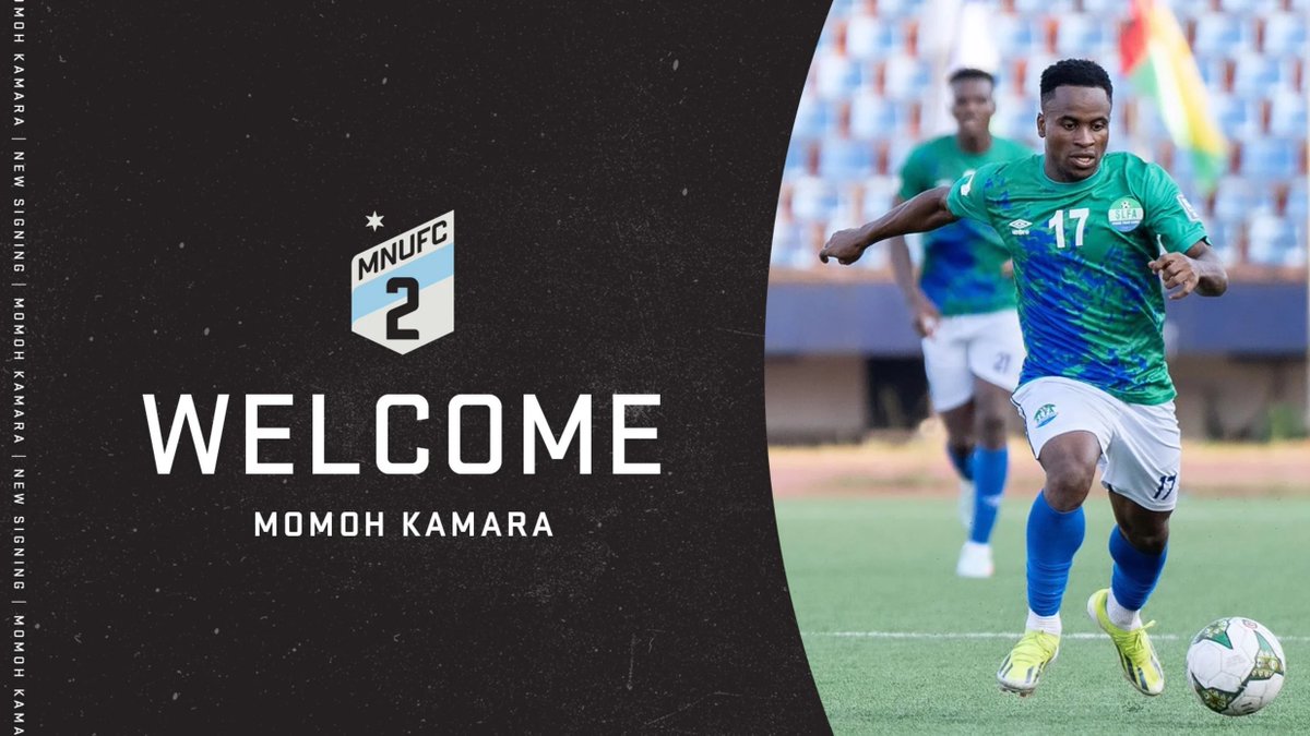 MNUFC2 Acquires Midfielder Momoh Kamara on Loan

MNUFC2 announced today that the club has acquired Sierra Leone international midfielder Momoh Kamara via a one-year loan through December of 2025, with an option to buy, from Mattia Football Club. Kamara will join MNUFC2 upon