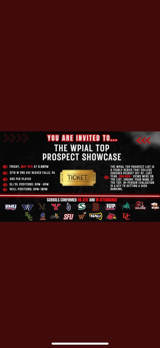 Dylan Rogers (@dylanrogers_1) on Twitter photo Excited to be at the <a href="/WPIAL_Insider/">WPIAL Insider</a> showcase this Friday! Excited to compete! <a href="/Jummers_32/">Jummers</a> <a href="/Jay_A_Martinez/">Jay Martinez</a> <a href="/MontourFootball/">Montour Football</a> Excited to be at the <a href="/WPIAL_Insider/">WPIAL Insider</a> showcase this Friday! Excited to compete! <a href="/Jummers_32/">Jummers</a> <a href="/Jay_A_Martinez/">Jay Martinez</a> <a href="/MontourFootball/">Montour Football</a>
