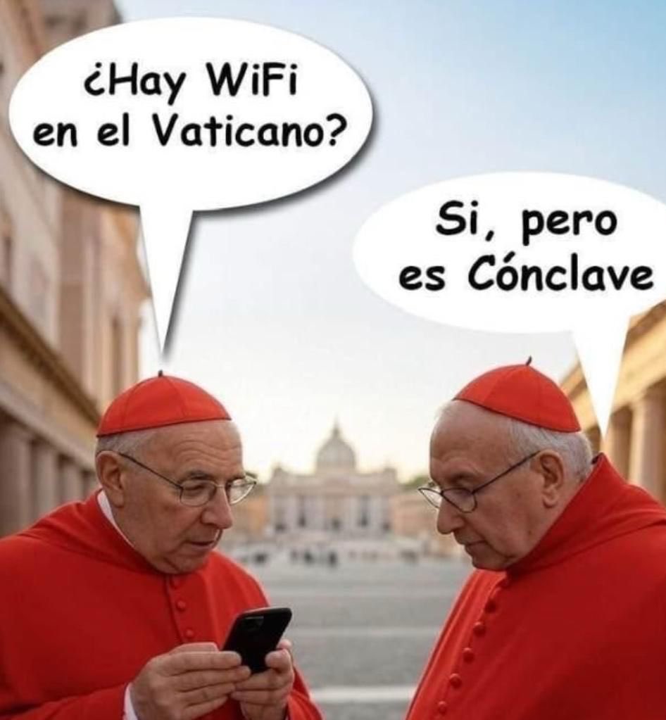 Un poco de humor en la expectación.