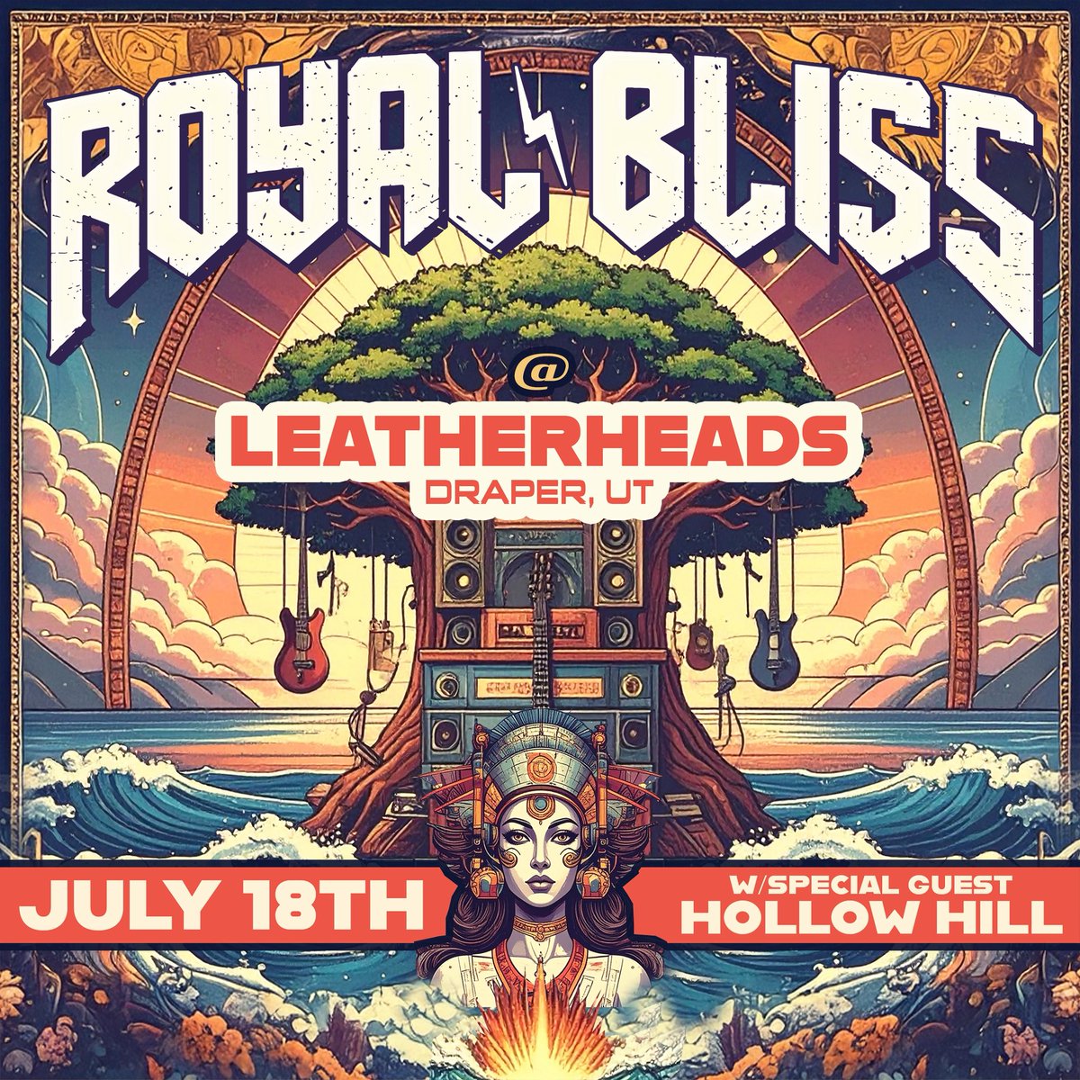 Draper, UT we’re headed back to @leatherheadssports  for one night only with special guest <a href="/hollowhill/">Angela Gifford</a>.official!! 

This show will sell out so get your tickets now at the link in our bio!

#UpcomingShows #LiveMusic #LiveRock #RockAndRoll #RockMusic #Rock #RockBand #RoyalBliss
