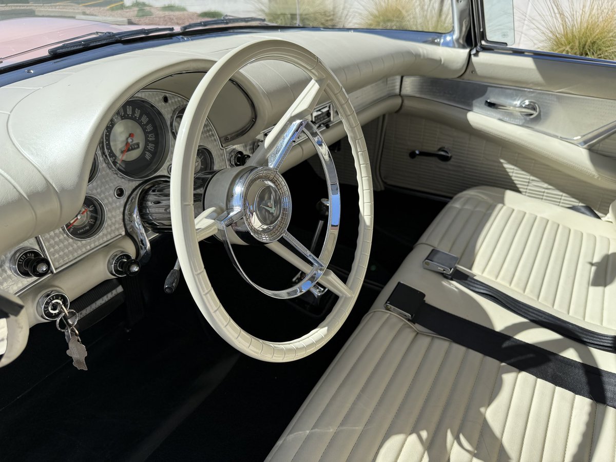 MuffyBennett's tweet photo. Selling NO RESERVE on Bring-a-Trailer:  this 1957 Ford Thunderbird, previously owned by Amos Minter!

https://t.co/vQx1OSB41N

#thunderbird #ford #auction #bringatrailer #cars #collectorcars https://t.co/8uHyxxWNVN