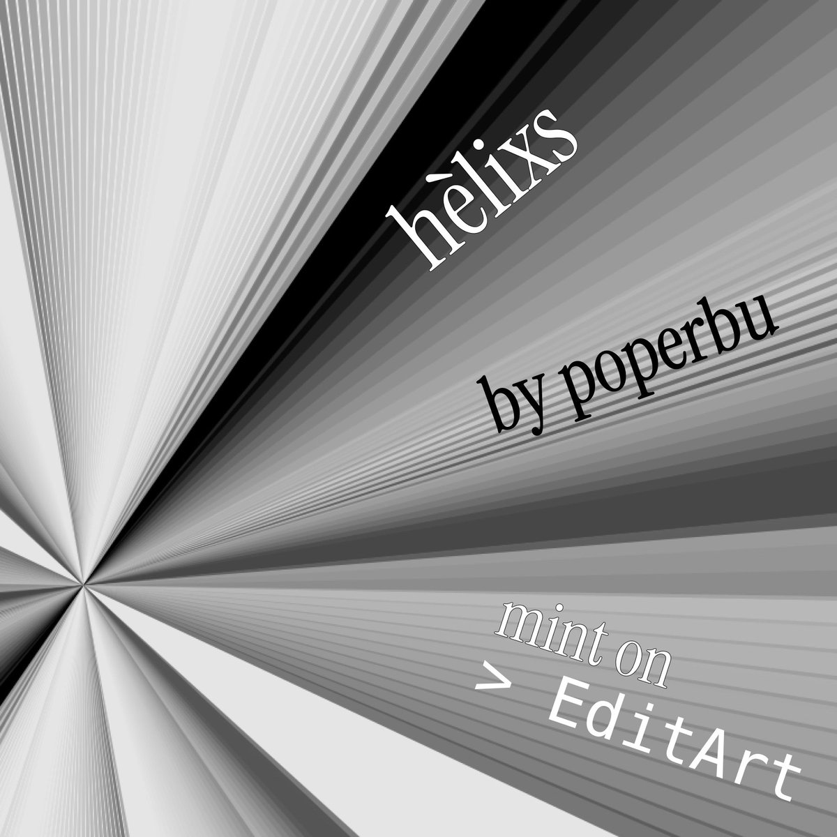 Gets your head spinning…

Collect “hèlixs” by <a href="/poperbu_/">poperbu</a> for 1 tez 

Co-create a generative piece that’s uniquely yours.

🔗 &amp; highlights below ↓