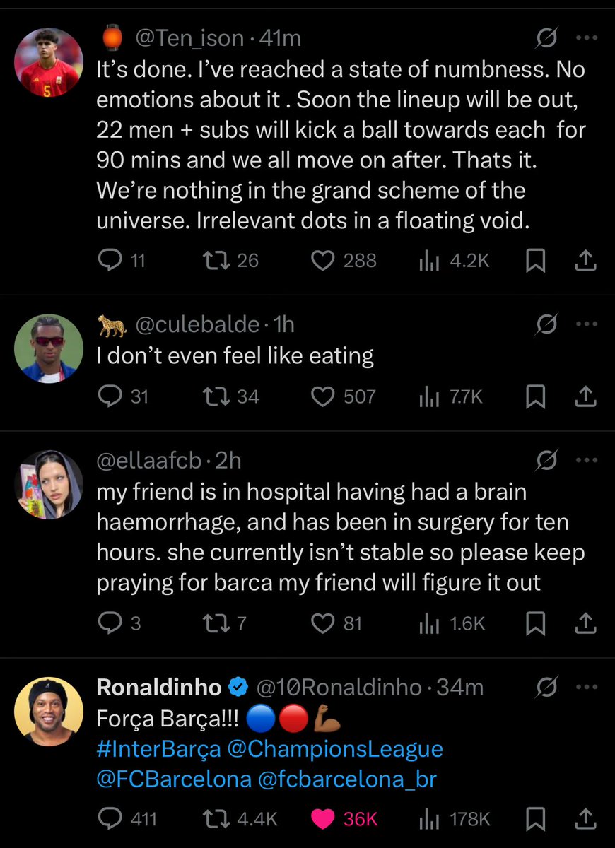 There are 4 types of Barcelona fans rn