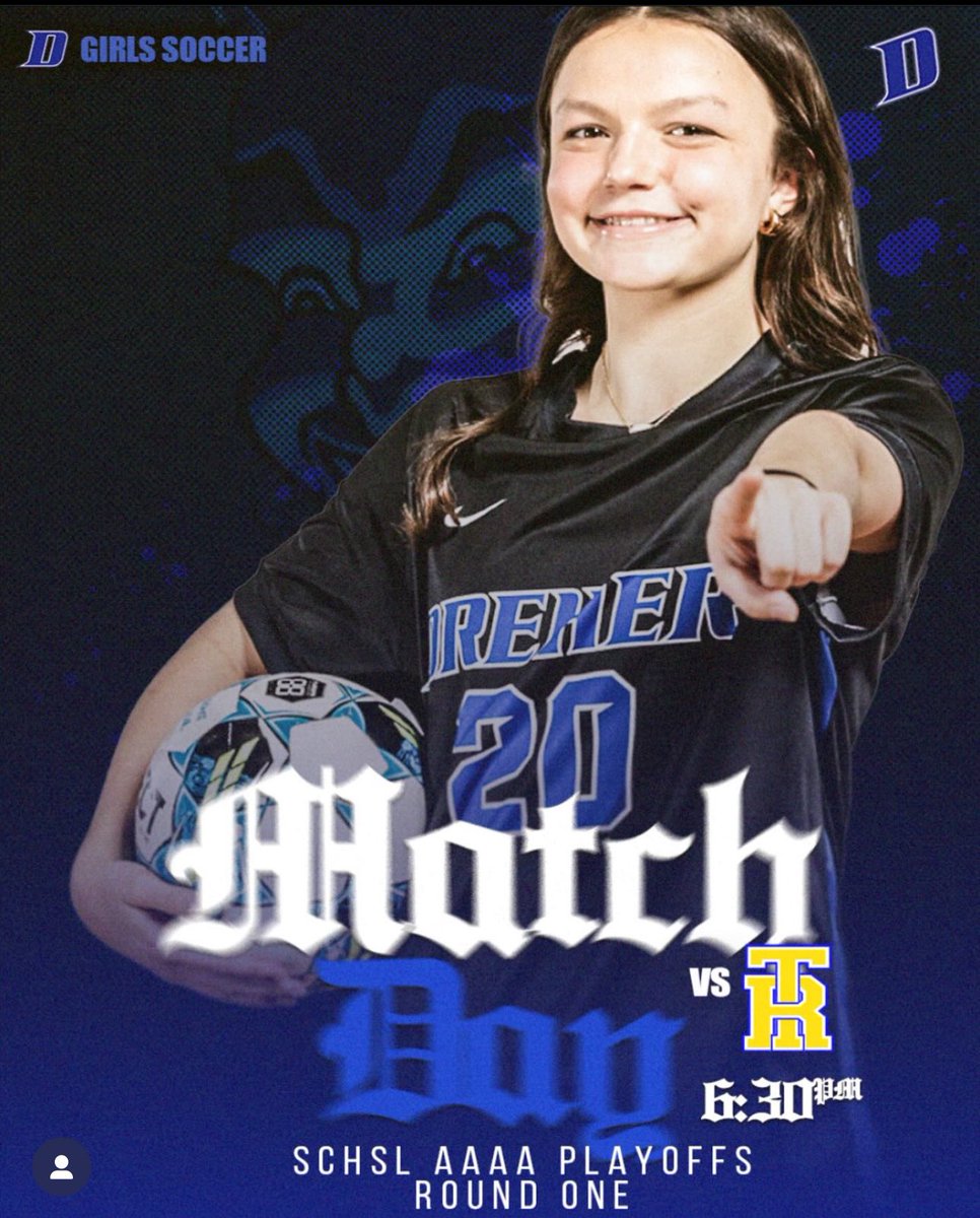 It’s <a href="/dreherladyblue/">Dreher Lady Blue Devil Soccer</a> playoff game day. The Lady Bluuuuuue Devils host Travelers Rest 6:30pm in the 1st round of SCHSL state playoffs. Only league passes will be allowed. Tickets are $8. #HornsUp #SouthHolly <a href="/DreherHigh/">Dreher High School</a> 

Lets show up big for the ladies!!!

richlandone.hometownticketing.com/embed/all?tile…