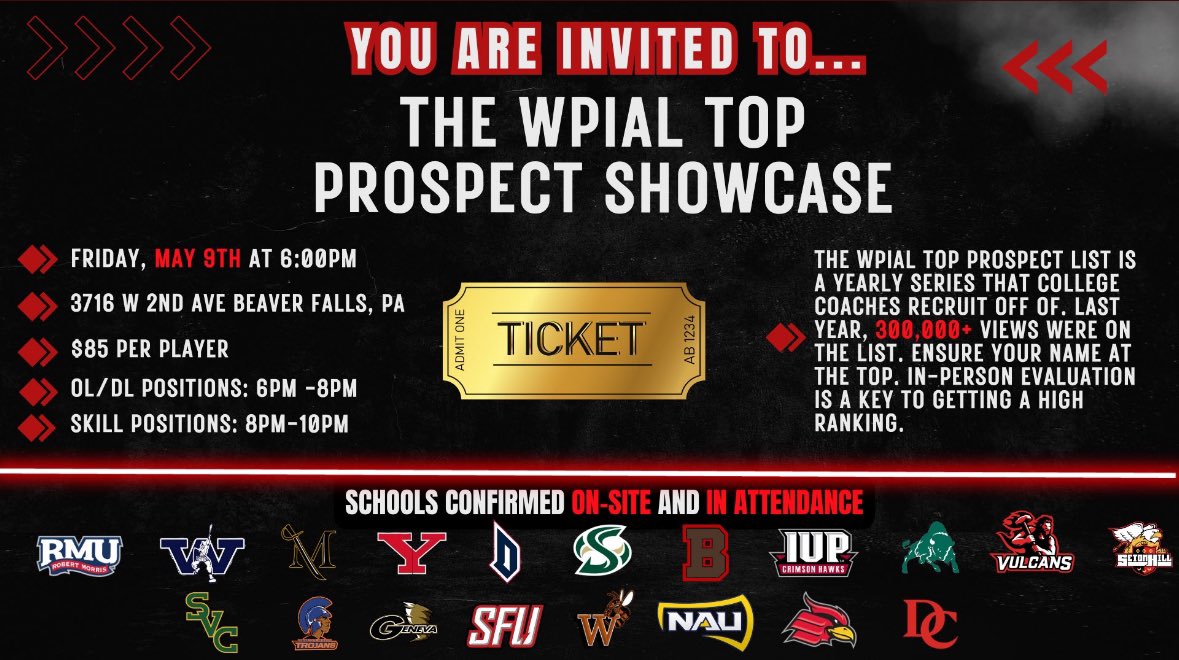 Jordan Stuvaints (@stuvaints1) on Twitter photo Thank you <a href="/WPIAL_Insider/">WPIAL Insider</a> for the Invite , I can’t wait to Compete!
<a href="/McKTigersFB/">McKeesport Tigers Football</a> <a href="/RoboLeonard/">Anthony Leonard</a> <a href="/PrepRedzonePA/">Prep Redzone Pennsylvania</a> <a href="/PA_TodaySports/">PA Today</a> <a href="/210ths/">2Tenths Speed & Agility</a> <a href="/TheWPIALEdition/">The W.P.I.A.L. Edition</a> <a href="/CoachJDBrook/">J.D. Brookhart</a> <a href="/RussStuvaints/">Russell Stuvaints</a> Thank you <a href="/WPIAL_Insider/">WPIAL Insider</a> for the Invite , I can’t wait to Compete!
<a href="/McKTigersFB/">McKeesport Tigers Football</a> <a href="/RoboLeonard/">Anthony Leonard</a> <a href="/PrepRedzonePA/">Prep Redzone Pennsylvania</a> <a href="/PA_TodaySports/">PA Today</a> <a href="/210ths/">2Tenths Speed & Agility</a> <a href="/TheWPIALEdition/">The W.P.I.A.L. Edition</a> <a href="/CoachJDBrook/">J.D. Brookhart</a> <a href="/RussStuvaints/">Russell Stuvaints</a>