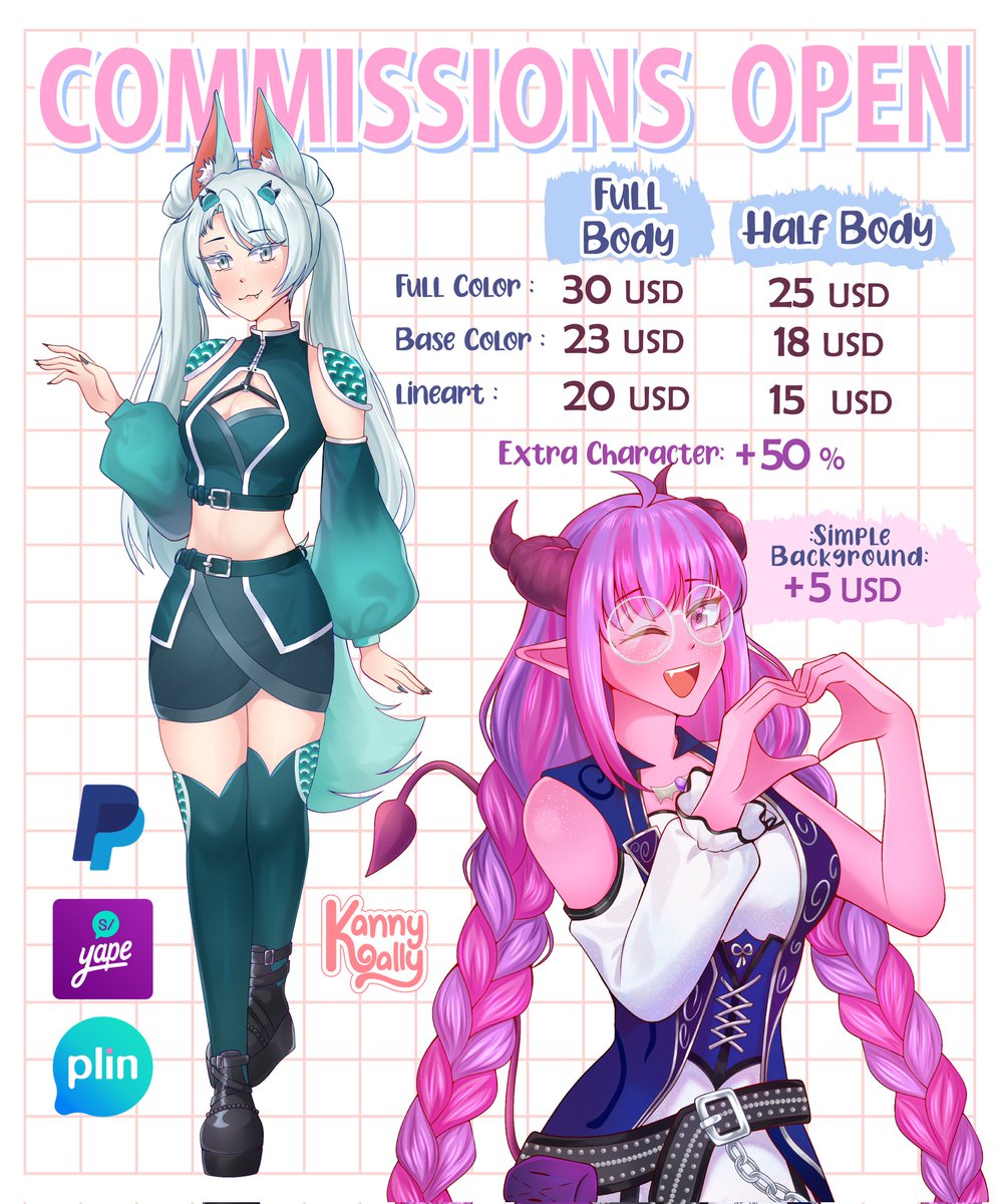 kannykoally's tweet photo. ✨ COMMISSIONS OPEN ✨

Hi ✨ I'm opening new commisions
If you're interested send me a DM

Thank you for your support 🙌💕

#CommissionsOpen #Commissions #ComisionesAbiertas https://t.co/vU8pyOcZda