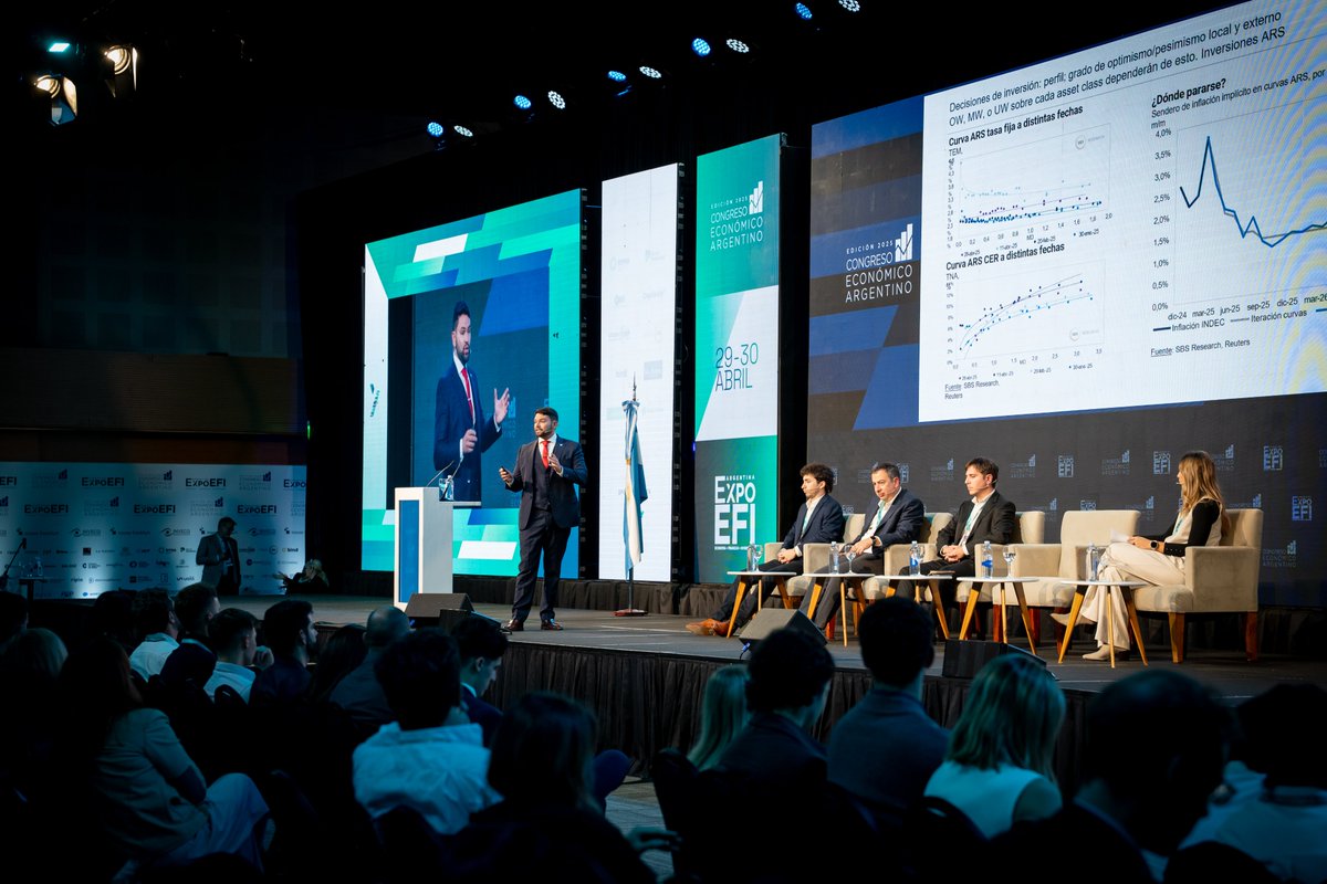 SBS (@gruposbsok) on Twitter photo 📊 Juan Manuel Franco, Economista Jefe en Grupo SBS, participó del Congreso Económico Argentino en la segunda jornada de <a href="/ExpoEFI/">Expo EFI</a>.
En este debate moderado por <a href="/larilopezcalvo/">Lara López Calvo</a>, fue acompañado por los colegas Matias Federico Roig de <a href="/pportfolio/">PPI | Portfolio Personal Inversiones</a> , Nicolas Viveros de Capital Markets 📊 Juan Manuel Franco, Economista Jefe en Grupo SBS, participó del Congreso Económico Argentino en la segunda jornada de <a href="/ExpoEFI/">Expo EFI</a>.
En este debate moderado por <a href="/larilopezcalvo/">Lara López Calvo</a>, fue acompañado por los colegas Matias Federico Roig de <a href="/pportfolio/">PPI | Portfolio Personal Inversiones</a> , Nicolas Viveros de Capital Markets