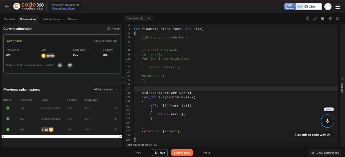 avnish_shuk4915's tweet image. Hey Guys! Today I solved these questions under the guidance of @lovebabbar3 on YouTube and had an easy approach to solve them.

Bit by Bit, it&apos;s adding up

#buildinpublic  #learnInPublic #WebDevelpment #DSA #LeetCode #CodingJourney