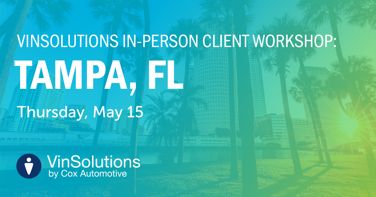 If you use VinSolutions and manage a sales team, we have just the event for you!   

Learn how to unlock revenue in your CRM data, then create and execute a strategic improvement plan on May 15th in Tampa, FL. 

Reserve your seat: cox.auto/uijyn