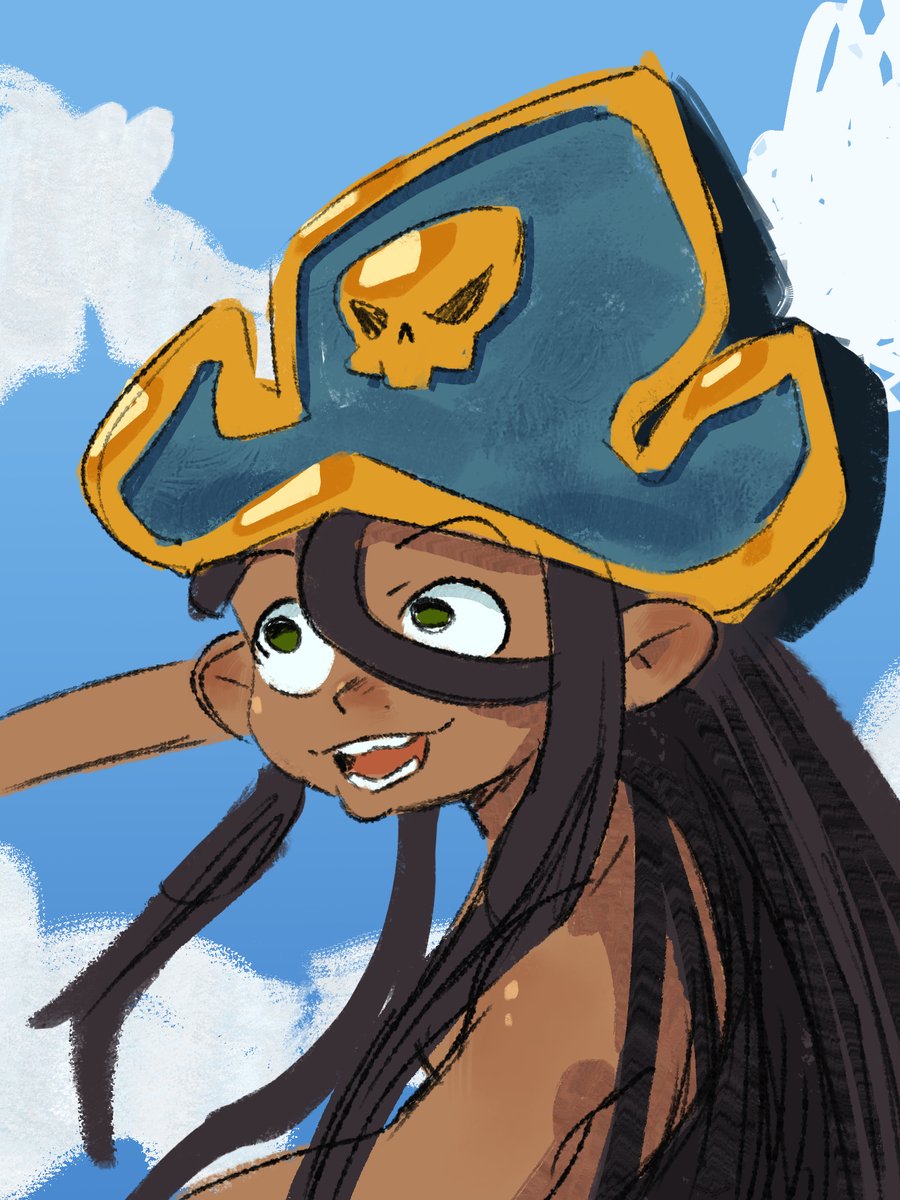 quick lil pirate girl doodle #sketchbook