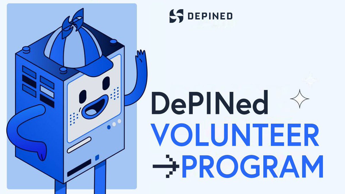 DePINed_org's tweet image. DePINed Volunteer Program is LIVE! 

Want to grow the DePINed community and earn rewards?

Become a volunteer, boost your airdrop eligibility, claim up to 45K points monthly, and unlock unlimited referrals.

Your Role:
• Moderate local $DEPIN communities.
• Engage daily on…