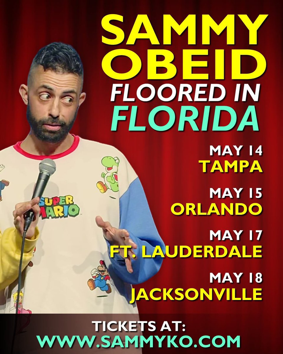 Florida, I only visit once a year, let’s make it count (Counting is when you use your fingers and say numbers). Let your folks know!