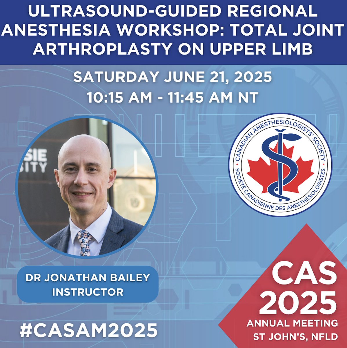 Jon Bailey MD MSc FRCPC EDRA 🇨🇦🧗🏄♂️ (@jon_bailey_anes) on Twitter photo Sign up now! Blocks for upper limb arthroplasty
#CASAM2025
This is always a fun one.
Should be a good review of tried, tested, and true brachial plexus blocks.
<a href="/CASUpdate/">Canadian Anesthesiologists' Society</a> <a href="/CAS_RegAnes/">CAS Regional & Acute Pain Section</a> <a href="/DalAnesthesia/">DalAnesthesia</a> Sign up now! Blocks for upper limb arthroplasty
#CASAM2025
This is always a fun one.
Should be a good review of tried, tested, and true brachial plexus blocks.
<a href="/CASUpdate/">Canadian Anesthesiologists' Society</a> <a href="/CAS_RegAnes/">CAS Regional & Acute Pain Section</a> <a href="/DalAnesthesia/">DalAnesthesia</a>