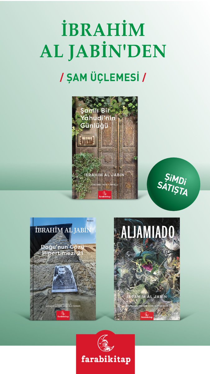 Suriyeli yazar İbrajim Al Jabin'in çok ses getiren ve  Suriye'de satışı yasaklanan "Şam Üçlemesi" roman serisi şimdi satışta ✨