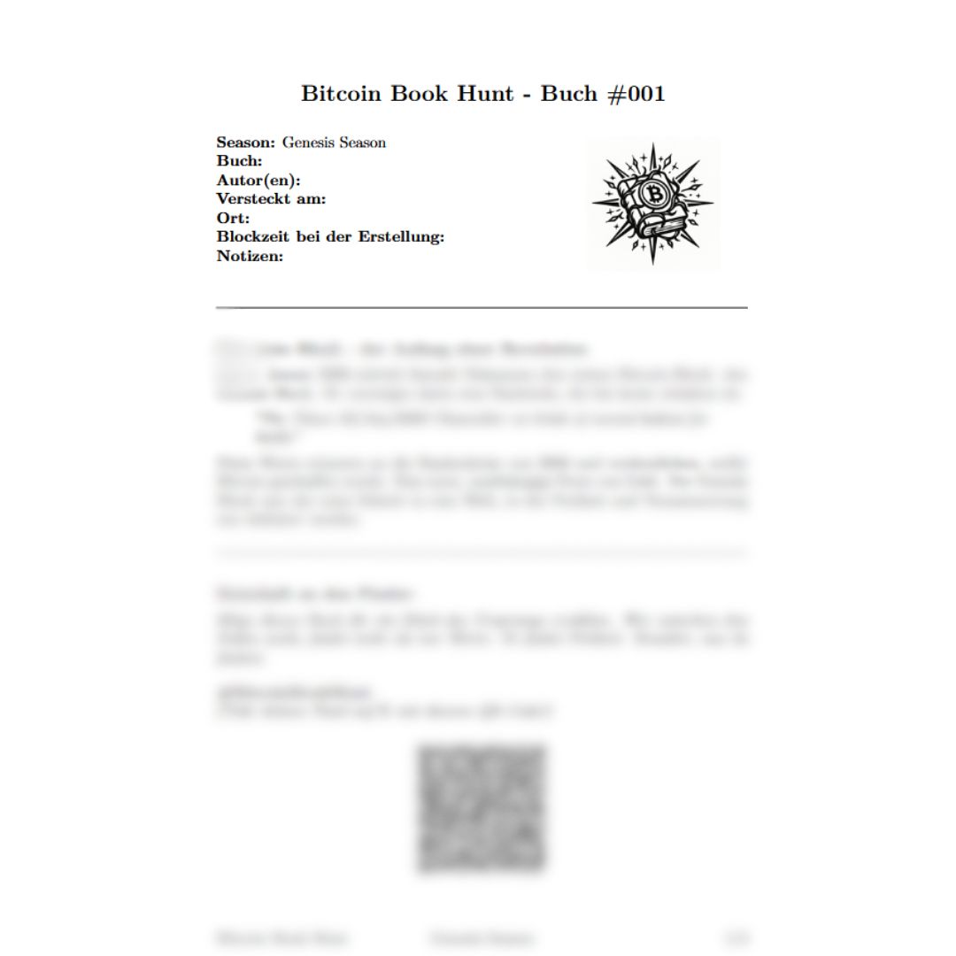 Der erste Bitcoin Book Hunt nimmt Gestalt an.
📚🛠️ Hier ein kleiner Einblick in eine Seite, die in ein beliebiges Bitcoin-Buch integriert wird.
🕵️‍♂️ Bleibt wachsam, nichts ist wie es scheint.

#BTCBookHunt #BTC