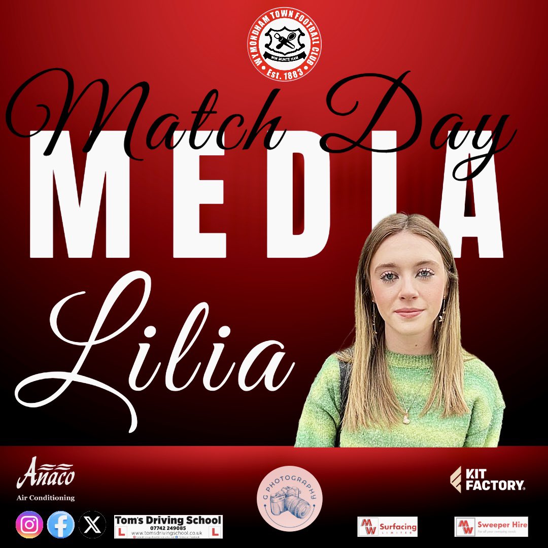 Wymondham Town FC (@wymondham_fc) on Twitter photo 🔴⚫️🔴⚫️🔴⚫️🔴⚫️🔴
We are delighted to announce and welcome Lilia to the Club. 
❤️🖤
Lilia will be taking control of our Clubs Media platforms on First Team Match Days presenting all the key action!
 🖥️ 
Welcome aboard Lilia! 
🤝 
#wearewymondham 🔴⚫️🔴⚫️🔴⚫️🔴⚫️🔴
We are delighted to announce and welcome Lilia to the Club. 
❤️🖤
Lilia will be taking control of our Clubs Media platforms on First Team Match Days presenting all the key action!
 🖥️ 
Welcome aboard Lilia! 
🤝 
#wearewymondham