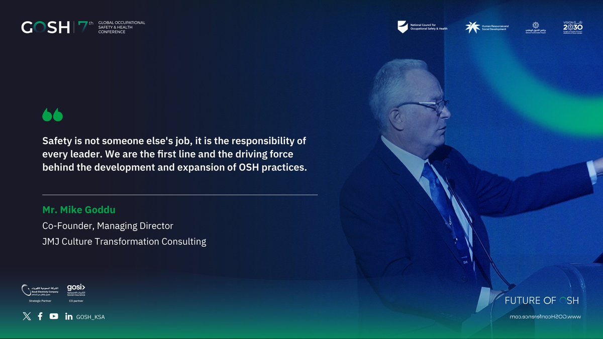 Mr. Mike Goddu during his speech on the 3rd day of #GOSH7. 
#FutureofOSH