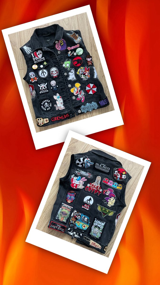 AJ (she/her) (@ajglaves) on Twitter photo Well this is pretty much complete and just in time to wear for <a href="/Horrorconuk/">HorrorConUK</a> next weekend and then obviously <a href="/sheffhorrorfest/">Celluloid Screams</a> in October 🎃
#battlejacket #metal #elderemo #horror Well this is pretty much complete and just in time to wear for <a href="/Horrorconuk/">HorrorConUK</a> next weekend and then obviously <a href="/sheffhorrorfest/">Celluloid Screams</a> in October 🎃
#battlejacket #metal #elderemo #horror