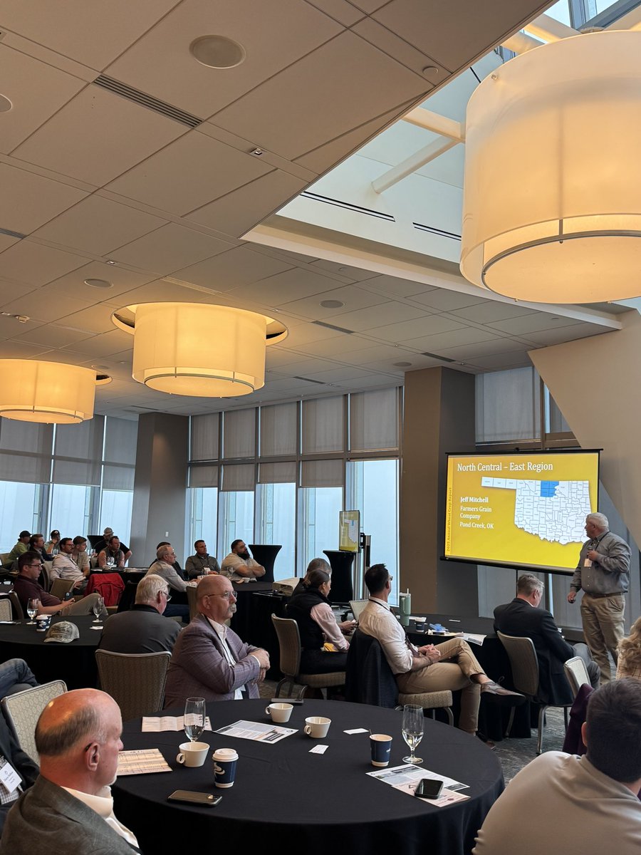 OSU_smallgrains's tweet image. Oklahoma 2025 wheat crop yield & production estimates were shared at today’s OGFA meeting. Recent rain is having us feeling more hopeful.
This group is usually spot-on with final numbers. Great work, everyone!