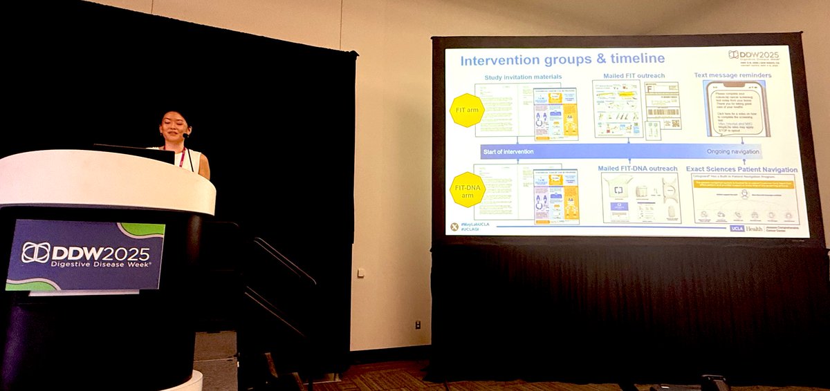 Fola May, MD PhD (@drfolamay) on Twitter photo Jessica Tuan (<a href="/Jtuan24/">Jessica Tuan</a>) presenting interim results from our Stand up to Cancer CARES study <a href="/DDWMeeting/">Digestive Disease Week</a>.
Congratulations, Jessica!
Thank you for representing us so well!
#DDW2025 #su2c #crc #maylabucla Jessica Tuan (<a href="/Jtuan24/">Jessica Tuan</a>) presenting interim results from our Stand up to Cancer CARES study <a href="/DDWMeeting/">Digestive Disease Week</a>.
Congratulations, Jessica!
Thank you for representing us so well!
#DDW2025 #su2c #crc #maylabucla