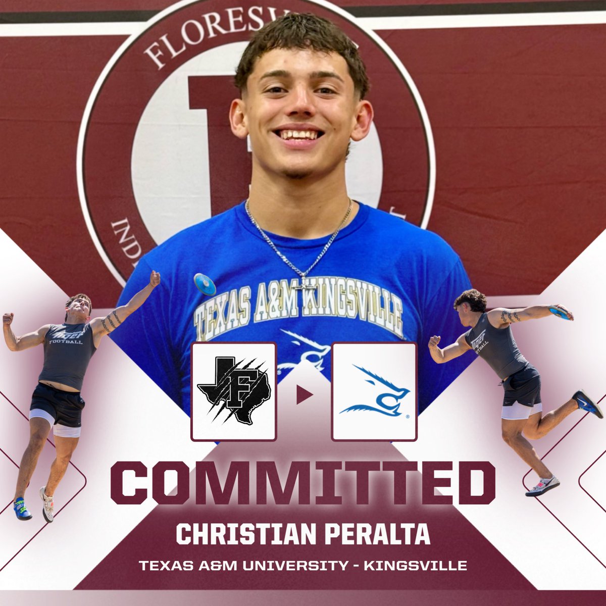 Floresville Track & Field (@floresvillexctf) on Twitter photo Congratulations to Christian Peralta! Weβre proud to announce that Christian has signed to compete in track and field at the next level with <a href="/JavelinaNation/">Texas A&M-Kingsville πππ</a>! Best of luck as you continue your athletic and academic journey! Congratulations to Christian Peralta! Weβre proud to announce that Christian has signed to compete in track and field at the next level with <a href="/JavelinaNation/">Texas A&M-Kingsville πππ</a>! Best of luck as you continue your athletic and academic journey!