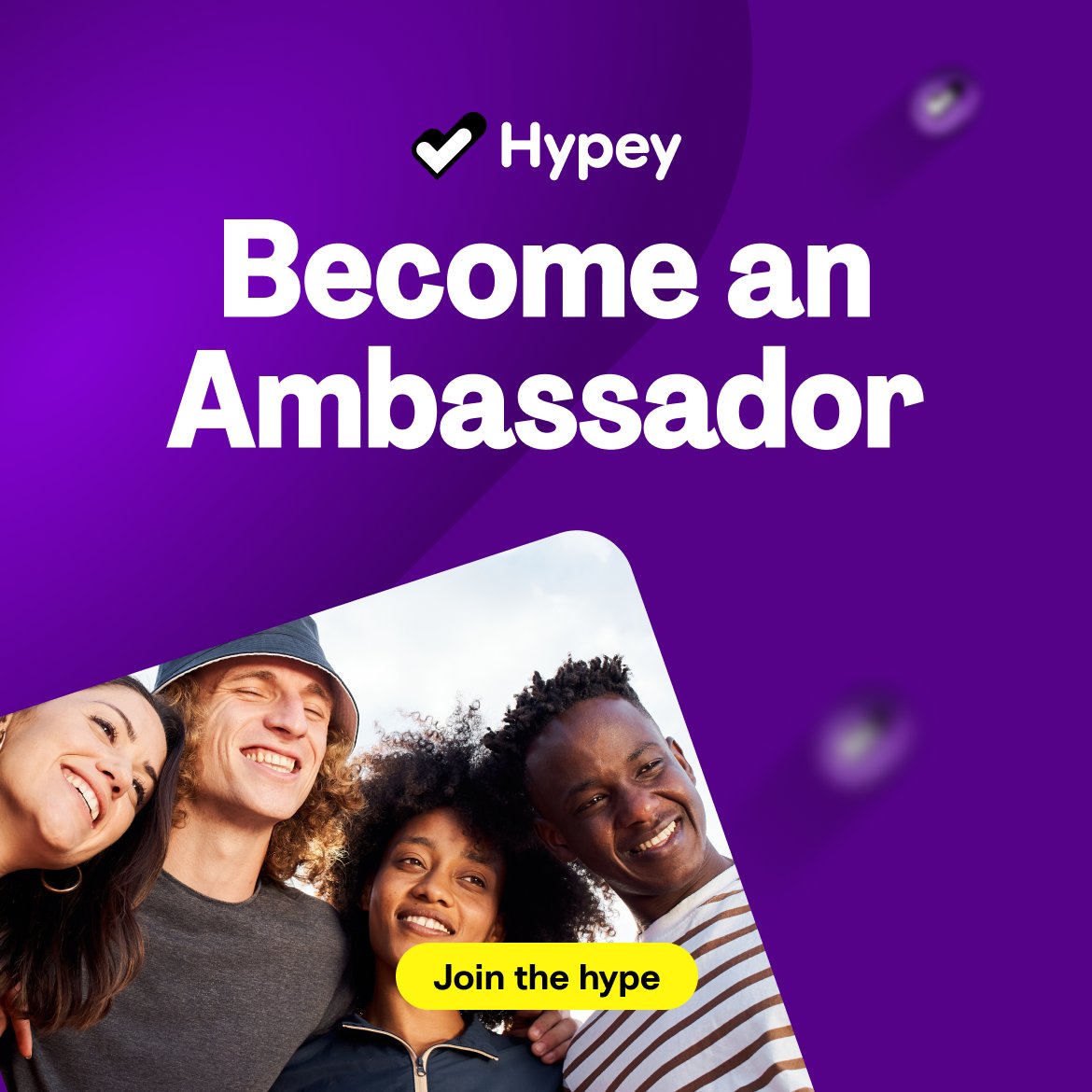 Hey friends 👋
If you’re into livestreaming, Web3, or just love building cool stuff with passionate people, you need to check this out.

🎉 We just launched the Hypey Ambassador Program, and it’s honestly such a great chance to grow your personal brand, connect with like-minded