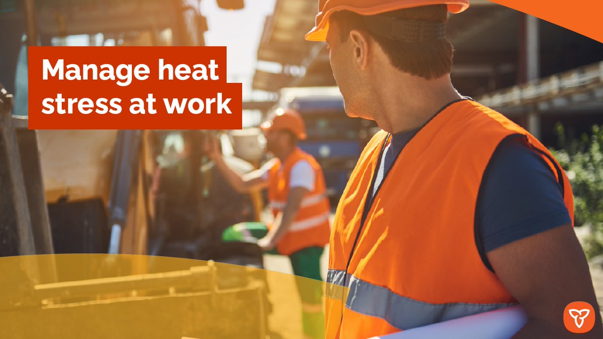 Some jobs involve being outdoors in extreme conditions. When it’s hot, it may put stress on your body’s cooling system.
Learn how to recognize &amp; mitigate signs of heat stress in the workplace: ontario.ca/page/managing-…