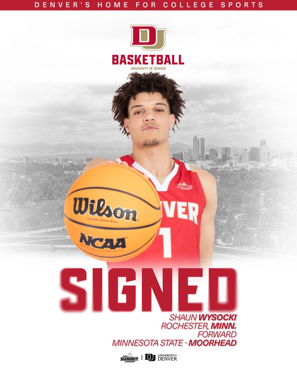 Denver Men's Basketball (@du_menshoops) on Twitter photo Excited to officially welcome rising sophomore <a href="/wysocki_shaun/">Shaun Wysocki</a> to our 2025-26 roster.
✍️: bit.ly/4m53rUq
#GoPios Excited to officially welcome rising sophomore <a href="/wysocki_shaun/">Shaun Wysocki</a> to our 2025-26 roster.
✍️: bit.ly/4m53rUq
#GoPios