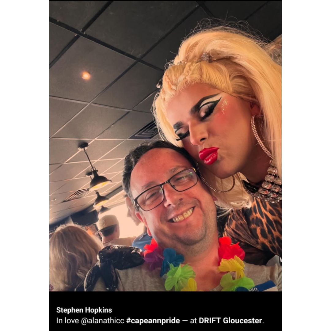 RockportLibs's tweet photo. Lynn Elementary School employee with drag queen @alanathicc https://t.co/V9NJAd1yvE