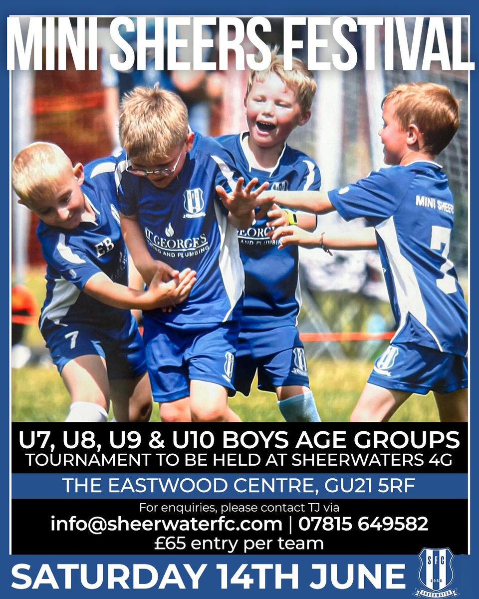 Not long to go until our annual mini sheers tournament 🏆

Get in touch either via DM or using the contact details on the graphic to enter your team! 

Up The Sheers 💙